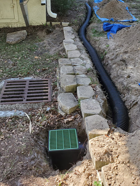 Underground Gutter Drains - Moores Rain Gutters LLC