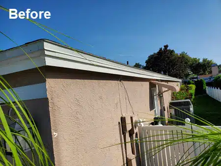 seamless gutters spring hill fl before