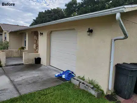 before seamless gutters installed