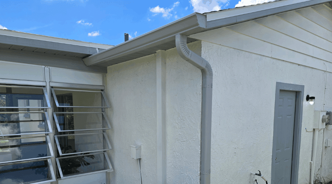 Gray Seamless Gutters Installation New Port Richey